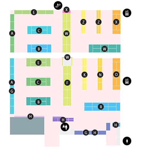 Akiba Culture's Zone Floor Map